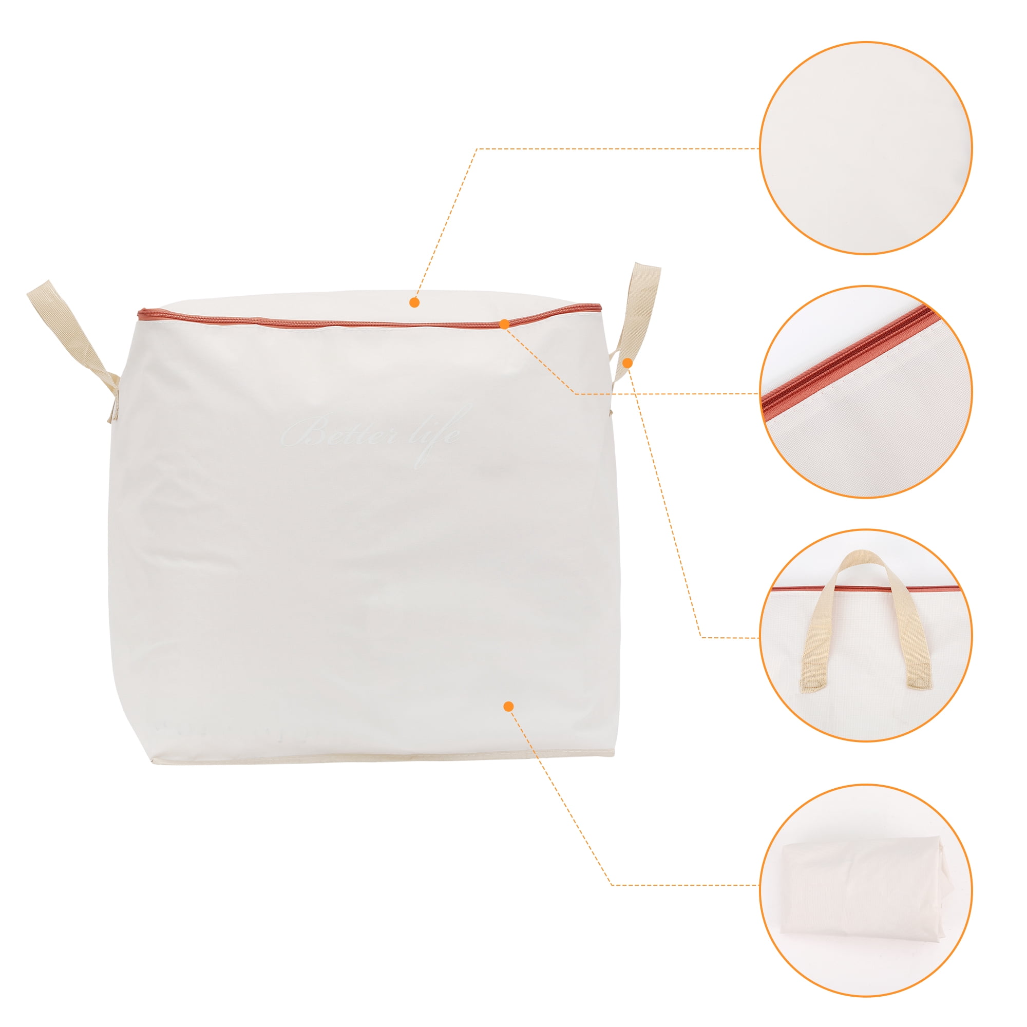 Unique Bargains 1 Pack Clothes Storage Bags Moving Bags Beige 39*20*20in