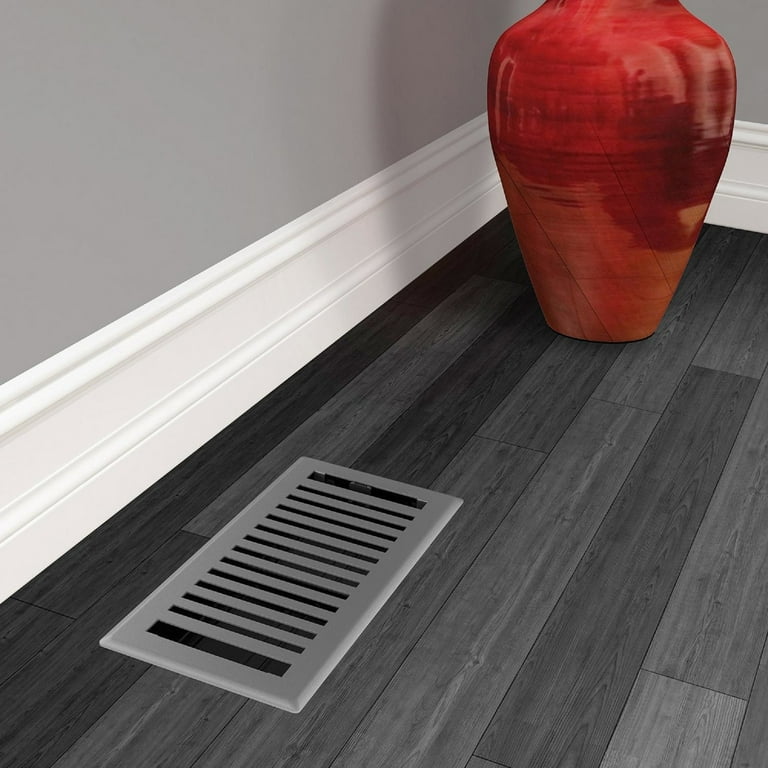 Imperial 4-inch x 10-inch Grey Granite Montezuma Floor Register