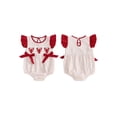 thumbnail image 2 of BemeyourBBs Newborn Baby Girl Crayfish Outfit Cute Infant Baby Girl Summer Clothes 0 3 6 12 18 Months Bubble Romper Dotted Lobster Embroidery Cute Bow Fly Sleeves Bodysuit Jumpsuit Playsuit, 2 of 9