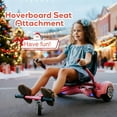 thumbnail image 3 of Hoverboard seat Attachment, Hoverboard go Kart for Adults & Kids, Accessories to Transform Hoverboard into go cart, Hover carts for self Balancing Scooter, Pink (Hoverboard not included), 3 of 12