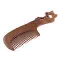 thumbnail image 4 of Cepillo De cabellero De Natural de material cuero Cabelludo Peines Antiestáticos Wintersweet Tallado Sunnimix Peine de madera para cabello, 4 of 6