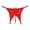 Red, variant on Women's Panties Pure Color Lace Crotchless Panties with Transparent Beads and Gentle Massage Function for Women Red M