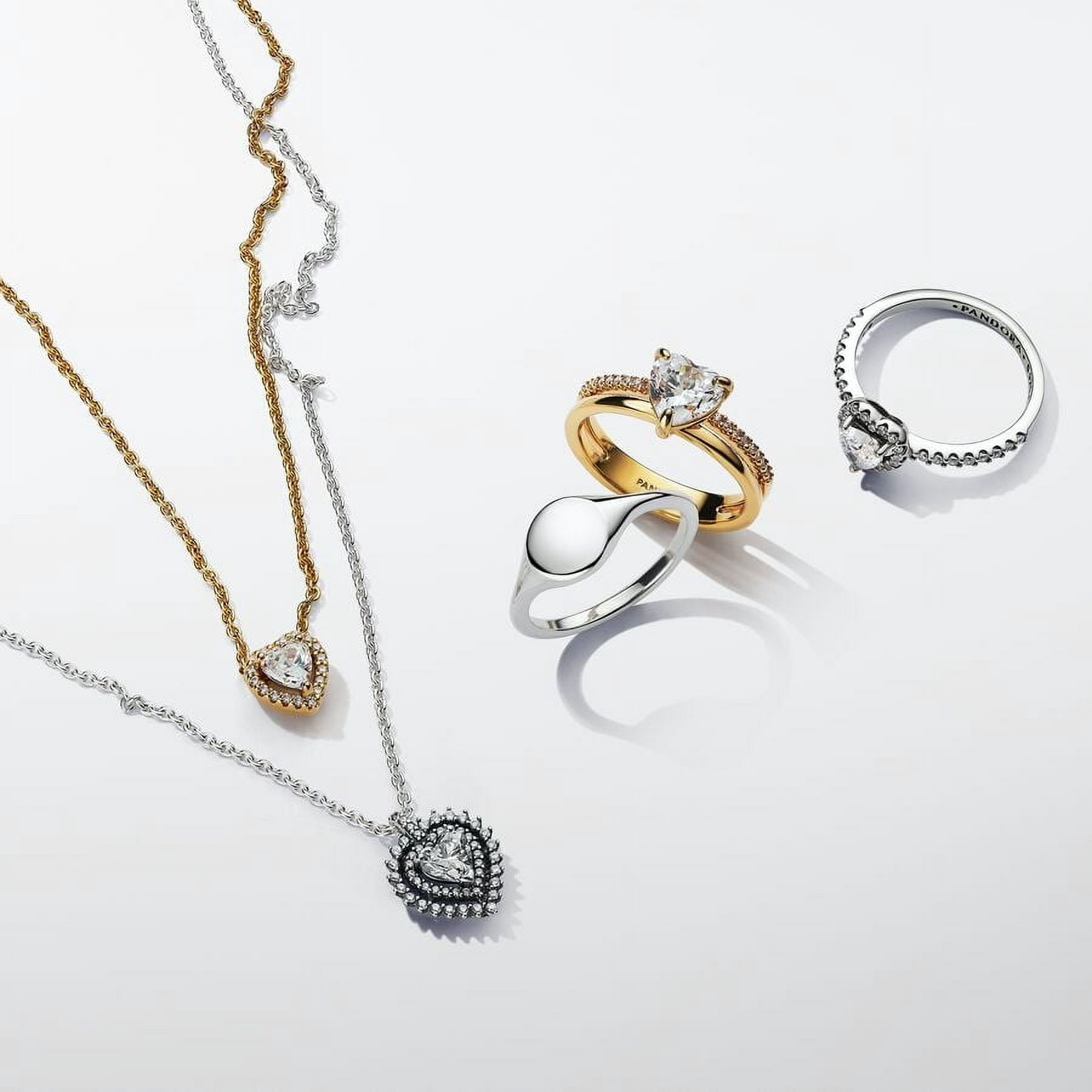 Pandora Double Band Heart Ring