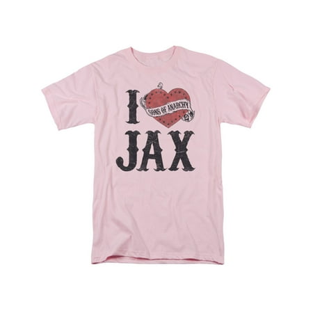 Sons Of Anarchy Popular TV Series I Heart Jax With Logo Adult T-Shirt Tee