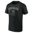 thumbnail image 2 of Men's Black Oregon Ducks OHT Military Appreciation Stencil Stacked T-Shirt, 2 of 4