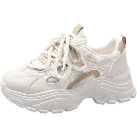 

Women s Fashion Breathable Mesh Platform Sneakers Casual Jogging Walking Shoes