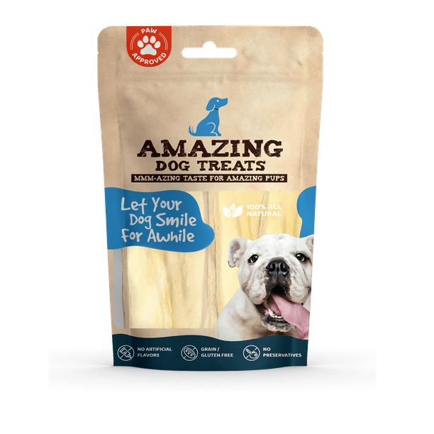 6" Beef Cheek Strips Safe Rawhide Alternative Dog Chew