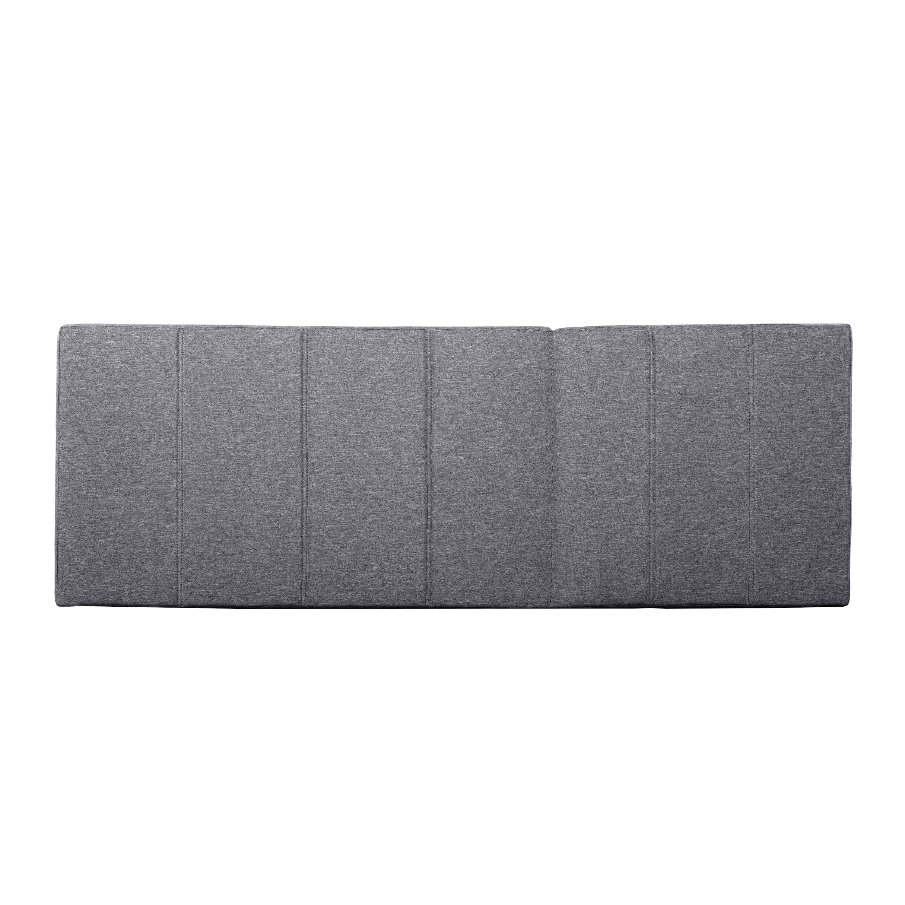 Outdoor Chaise Lounge Cushion Only, Water-Resistant Patio Lounge Chair Cushion with Removable Cover, Grey
