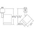 thumbnail image 5 of WAC Lighting Charge 10W LED Aluminum Track Head for H Track in Black (Set of 6), 5 of 7