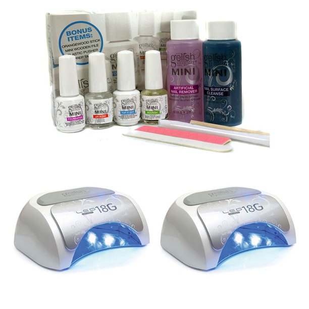 Gelish Basix Starter Kit & Harmony Professional Salon LED Lamp Light (2