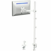 VIVO White Single Monitor Tall Adjustable Mount, Fits Computer Screens up to 27"