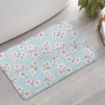 thumbnail image 2 of Pioneer Flower Floral Print Pattern Bathroom Rugs Mat, Non Slip Microfiber Bathroom Rug with Rubber Backing, Soft Mats for Bathroom Floor Tub Shower, 17"x27", 2 of 5