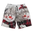 thumbnail image 5 of Goofa Christmas Snowman With Hat Printed Mens Swim Trunks Summer Quick Dry Short Beach Swimwear Bathing Suits-, 5 of 9