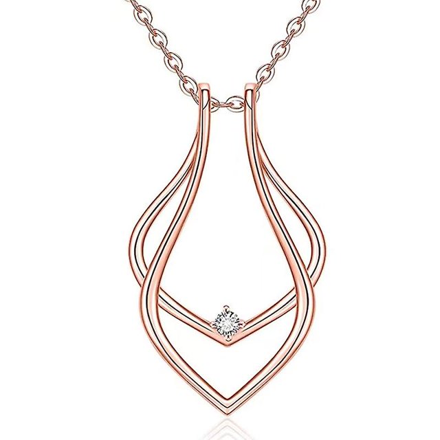 Mujer novia anillo guardián collar geométrico colgante para enfermera trabajadora