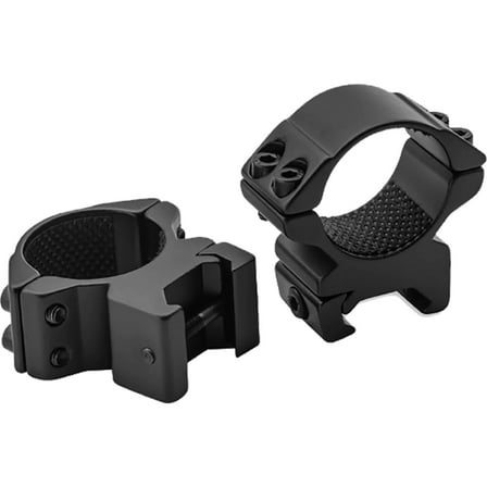 Nikko Stirling 30mm Steel Weaver Rings HIGH, Black, NSN N