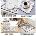thumbnail image 4 of Superior Quality Flower Coffee Drying Mat for Kitchen (19.5x12 inch) Absorbent Reversible Diatom Mud Dish Mat, Heat Resistant, Perfect Countertop Dish Draining Solution, 4 of 7
