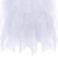 thumbnail image 6 of QIUOMBBP Kids A Line Tiered Tulle Skirts Solid Color Flowy Midi Length Mesh Long Skirts Elastic High Waisted Birthday Party Dress, White, 170, 6 of 6