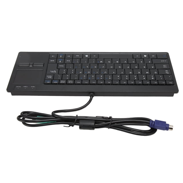 Wired Industrial Keyboard, Wired Touchpad Keyboard with X Scissor Foot, Wide Application, Plug Play, for IPC Industry Control