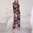 thumbnail image 2 of Bingfone Womens Pajama Sets Snake And Rose Print,Long Sleeve Loungewear Pajamas Set-Medium, 2 of 8
