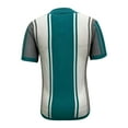 thumbnail image 3 of Hfyihgf Men's Polo Shirts Retro Knit Shirt 70s Vintage Striped Knit Cardigan Shirt Short Sleeve Button Down Golf Shirts(Green,M), 3 of 3