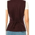 thumbnail image 6 of Women's Dressy Casual Racerback Vest Three Button Tuxedo Suit Waistcoat, 6 of 6