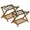 Walnut wood color, variant on Folding Bamboo Luggage Rack, Heavy-Duty Suitcase Stand with 2-Tier Shelf for Guest Room & Hotel - 150 Lbs Capacity
