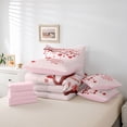 thumbnail image 6 of jejeloiu Happy Valentine's Day 7-Piece Bedding Comforter Set,Red Loves Heart King Bedding Sets For Girls Kids Reversible, 6 of 8
