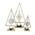 thumbnail image 2 of Ganz Snowflake Tree Set - Three Trees 13 Inch, Plywood - Beads Bells Greenery Mx189341, 2 of 3