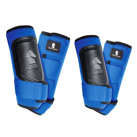 59CE Lrg 4 Pack Classic Equine Classicfit Horse Leg Boot Front Rear Hind Blue
