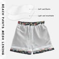 thumbnail image 3 of FORMRS Boys Swim Trunks Quick Dry Mesh Lining Beach Boardshorts, Sizes XS-XL, Floral Dogs Pattern, 3 of 7