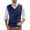 Navy Blue, variant on Sweater Vest Men's Sleeveless Knitted Vest - V Neck, Spring Plain, for Men's Bodybuilding
