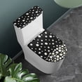 thumbnail image 3 of HELLHERO Daisy Universal Elastic Fabric Toilet Cover Set Elastic Bottom Bathroom Toilet Cover Set & Dust-Proof for Bathroom Home, 3 of 8
