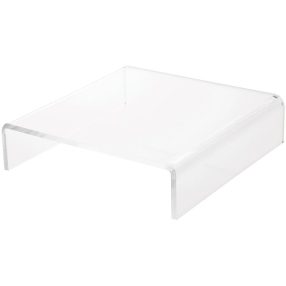 Plymor Clear Acrylic Short Square Display Riser, 2" H x 8" W x 8" D (1/4" thick)