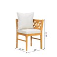 thumbnail image 4 of YIYADO Farmhouse Solid Wood Dining Room Corner Set, Seating 6, Space Saving High Top Corner Table with Bench and Chair, Natural + White, 4 of 6
