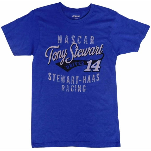 Nascar 14 Mens Blue Tony Stewart Haus Racing Tee Shirt Faded T-Shirt