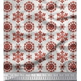 thumbnail image 1 of Soimoi Poly Georgette Fabric Snow Flakes Floral Print Fabric by Yard 42 Inch Wide, 1 of 5