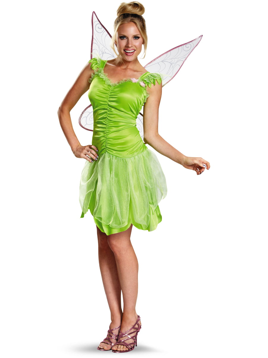 adults womens classic disney peter pan tinker bell tinkerbell costume - Wal...