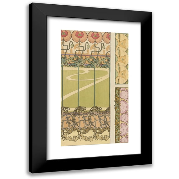 Alphonse Mucha 10x14 Black Modern Framed Museum Art Print Titled - Untitled (1902)