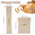 thumbnail image 4 of ZheElen 2pieces Versatile Linen Bread Bag For Various Uses Easy To Clean Bread Bin, 4 of 6