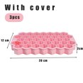 thumbnail image 2 of Bandejas para cubitos de hielo para congelador con tapa, 37 rejillas de silicona para moldes de cubitos de hielo pequeños, fácil de liberar, reutilizables en contenedores organizadores o cubos de, 2 of 5