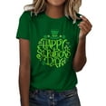 thumbnail image 1 of QIPOPIQ T-Shirts à Manches Courtes pour Femmes à Col Rond T-Shirts de la Saint-Patrick Hauts T-Shirt Shamrock T-Shirt Vert Tunique T-Shirts de la Saint-Patrick Imprimés T-Shirts à Col Rond pour Dames T-Shirts de Fête T-Shirts Graphiques Aubaines, 1 of 4