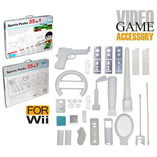 omdømme købmand Samlet 35 in 1 Nintendo Wii / Wii U Accessories Kit Sports Pack - Walmart.com