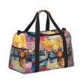 thumbnail image 2 of Disketp Colorful Fishing Boats Bolsa de Viaje Tipo Duffle, Bolso de Mano para Fin de Semana para Mujer, Bolsa de Gimnasio Ligera para Hombre, Esencial para Viajes, 2 of 7