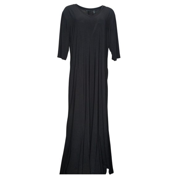 Attitudes by Renee Women's Dress Sz 3XT Tall Como Jersey Godet Black A561740 Tall Size