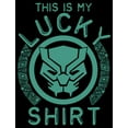 thumbnail image 2 of Men's Marvel St. Patrick's Day Black Panther Lucky Shirt  Graphic Tee Black / Lucky Shirt Medium, 2 of 5