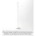 thumbnail image 2 of Yamazaki Home Coat Rack, White, Steel, Supports 26.4 pounds, Weighted Base, 2 of 7