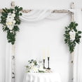 thumbnail image 6 of Wedding Arch Flower, Wedding Flowers Garlands Floral Arrangement for Living Room Party Bedroom White, 6 of 8