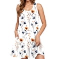 thumbnail image 2 of Best Selling Plus Size Dresses Women Casual Loose Summer Printed Dress Sleeveless V-neck Top/shirt Set A Multicolor L, 2 of 6