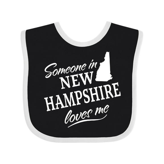 Inktastic Someone in New Hampshire Loves Me Boys or Girls Baby Bib
