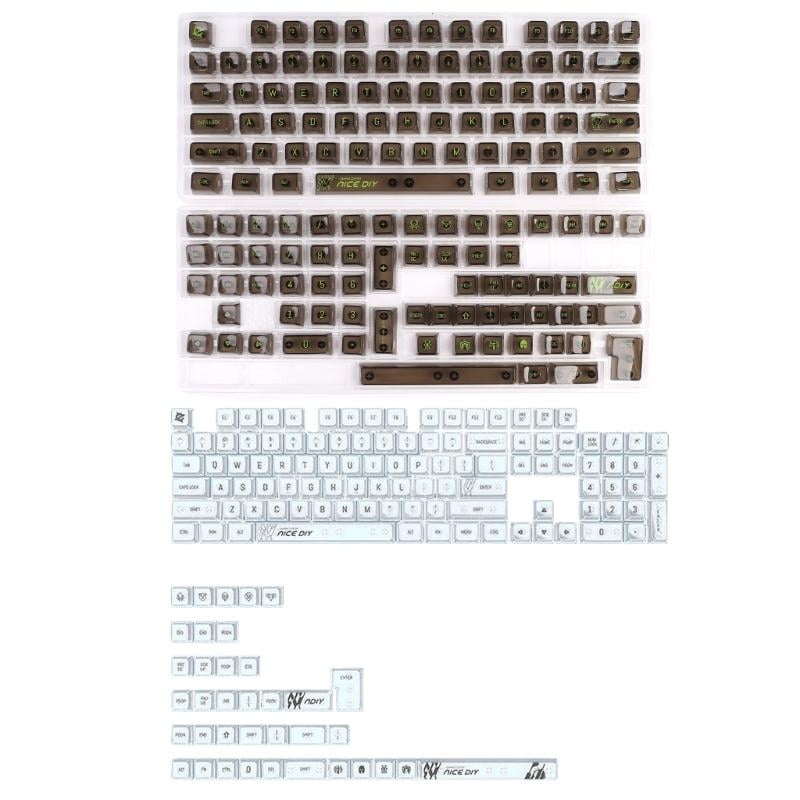 141Key MDA Profile Keycaps for 61/68/75/84/87/98/104/108 Mechanical Keyboards, Backlit Compatible, Ergonomic Design